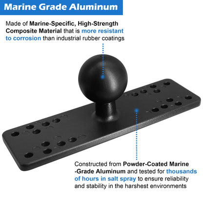 1.5" Ball Universal Fish Finder Mounting Plate